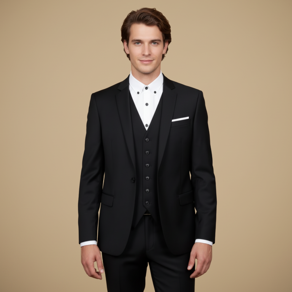 Slim fit driedelig formeel herenpak Jelle Jora Mode