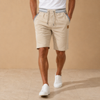 Heren bermudashorts met elastische tailleband en trekkoord Jelle Jora Mode