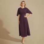 Dames elegante jurk met relaxte pasvorm
