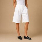 Dames geplooide bermuda-culotte Jelle Jora Mode