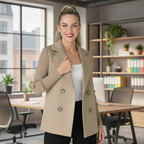 Stijlvolle damesblazer met dubbele knoopsluiting Jelle Jora Mode