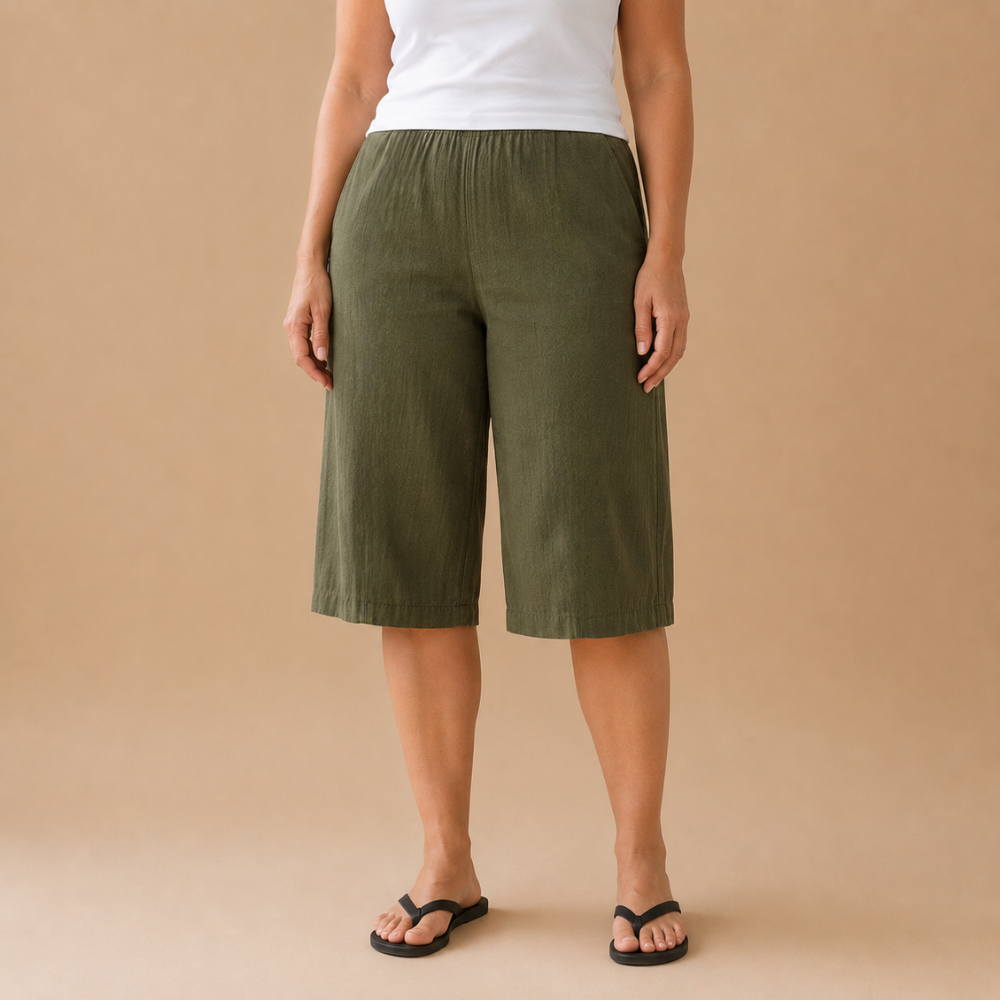 Dames bermudashorts met elastische tailleband Jelle Jora Mode