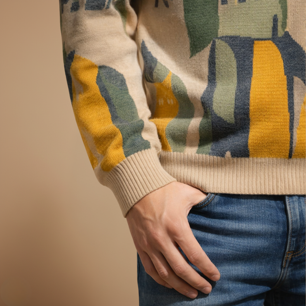 Vintage losse trui met kattenprint Jelle Jora Mode