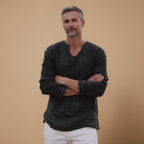 Heren casual T-shirt met lange mouwen voor de zomer Jelle Jora Mode