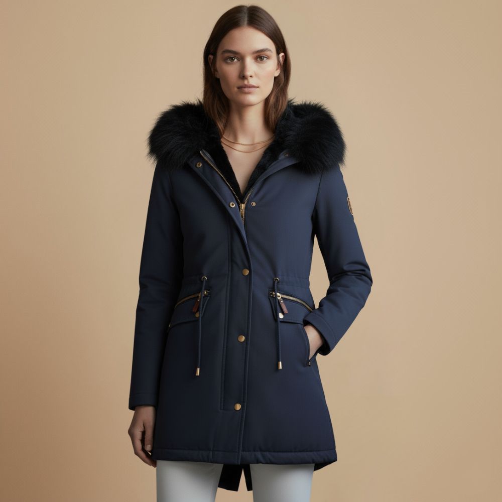 Slim Thermal Nepbont Capuchon voor Dames Jelle Jora Mode