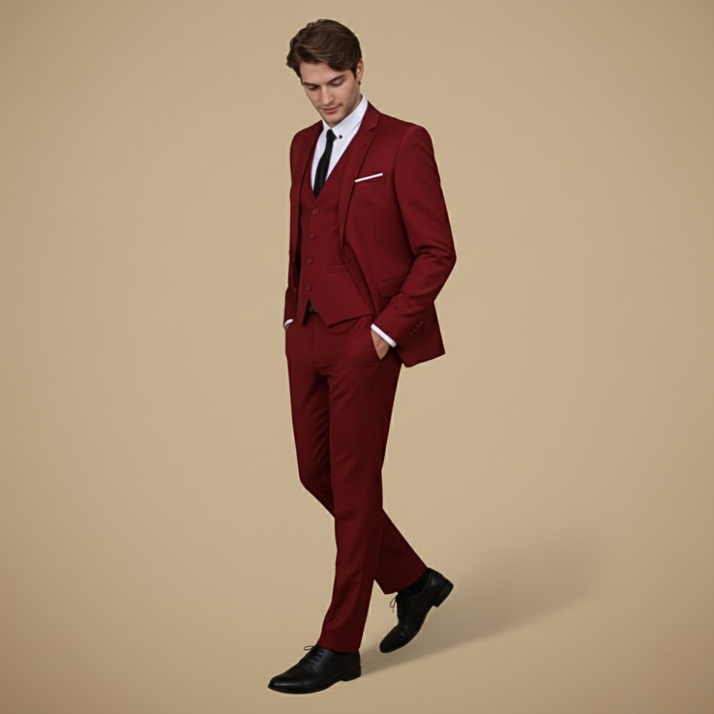 Slim fit driedelig formeel herenpak Jelle Jora Mode