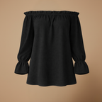 Dames zomerse blouse met ruches en off-shoulder design Jelle Jora Mode