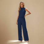 Elegante Mouwloze Jumpsuit met Wijde Pijpen Jelle Jora Mode