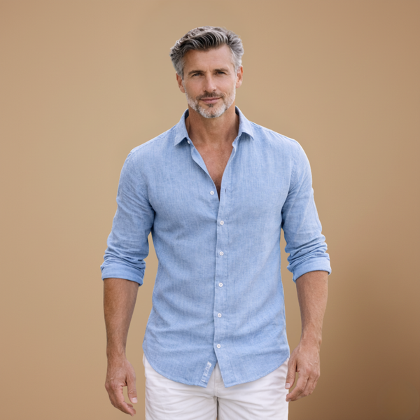 Heren casual getailleerd overhemd met lange mouwen Jelle Jora Mode