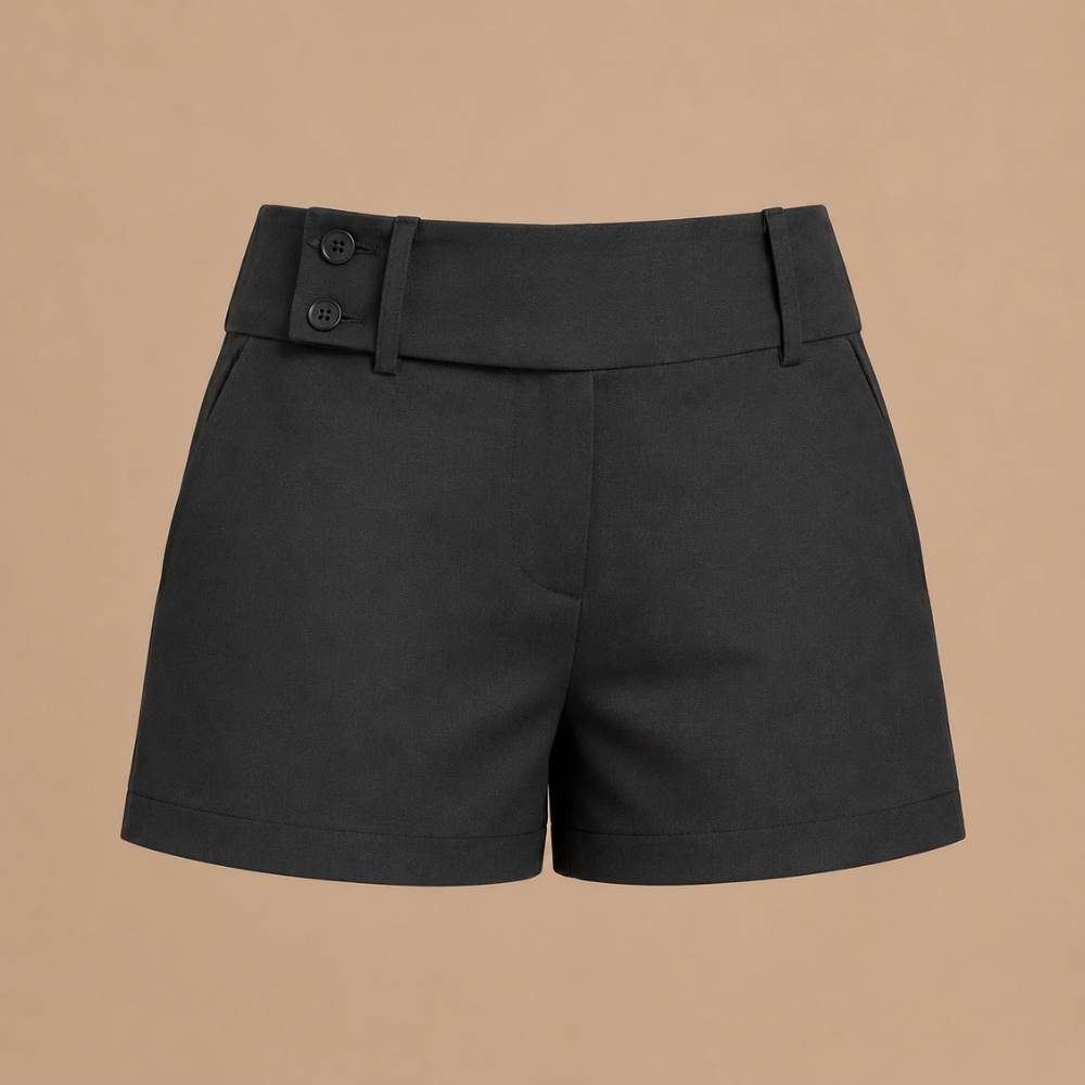 Damesshort met hoge taille en slanke pasvorm Jelle Jora Mode