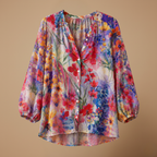 Dames casual blouse met halflange mouwen en knoopsluiting Jelle Jora Mode
