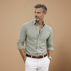 Heren slim fit overhemd met lange mouwen en knopen Jelle Jora Mode