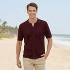 Ademend herenoverhemd met korte mouwen Jelle Jora Mode