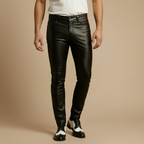 Stoere Leren Broek voor Heren Jelle Jora Mode