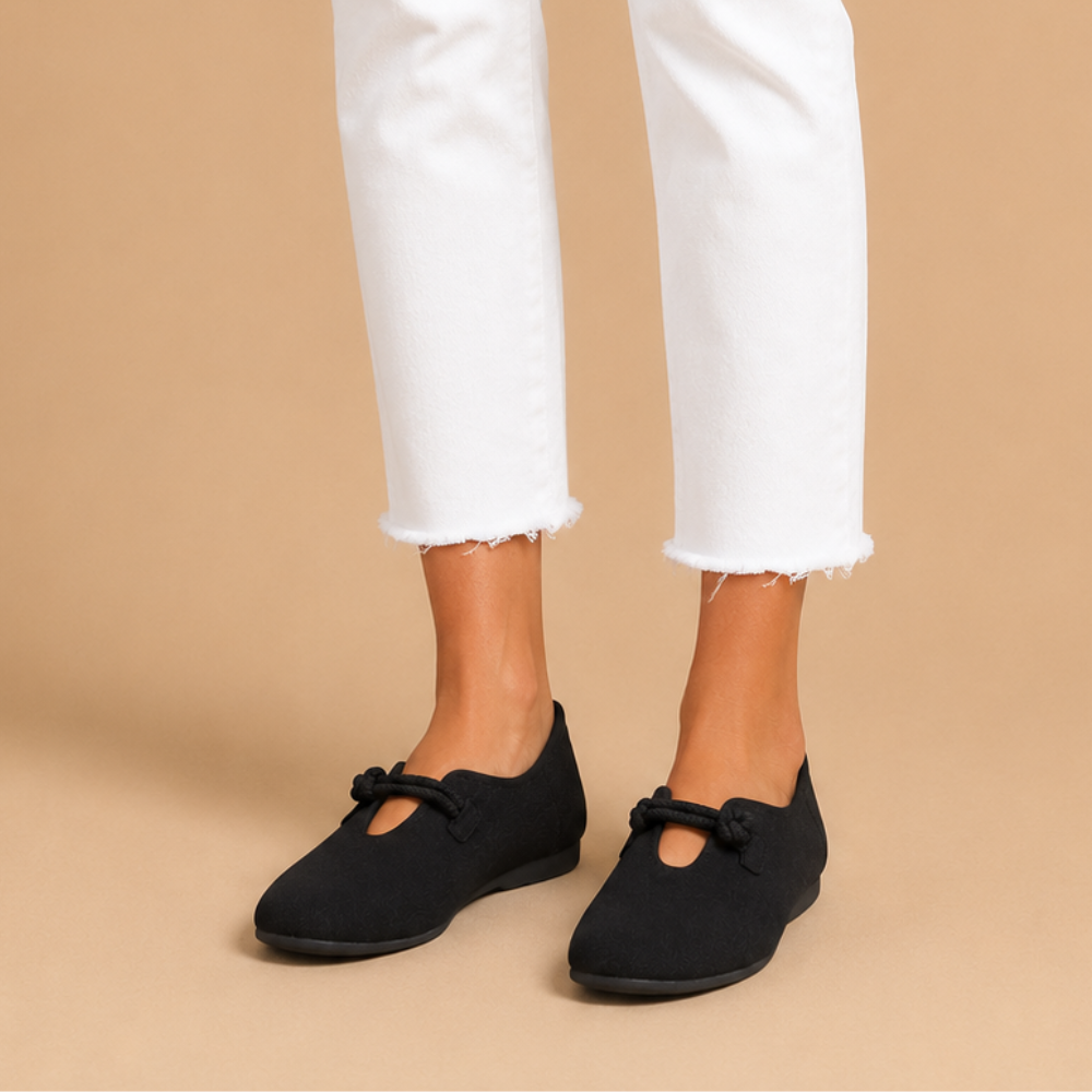 Damesloafers met touwknopen en instapmodel Jelle Jora Mode