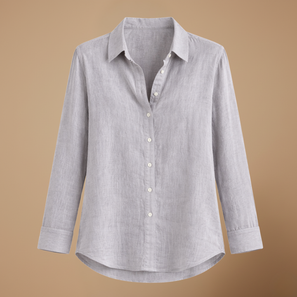 Dames casual slim fit blouse met lange mouwen en knoopsluiting Jelle Jora Mode