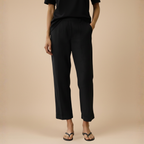 Casual broek met wijde pijpen en knoopsluiting voor dames Jelle Jora Mode