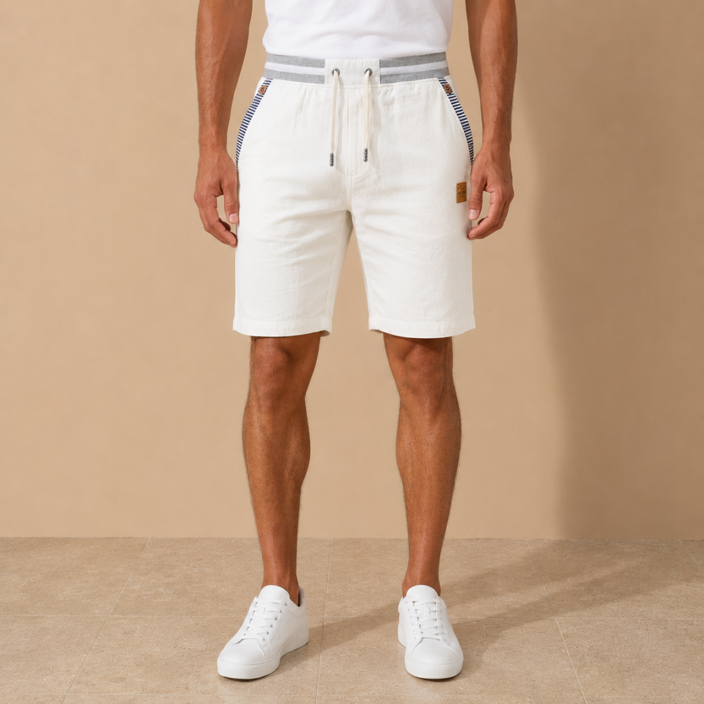 Heren bermudashorts met elastische tailleband en trekkoord Jelle Jora Mode