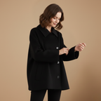 Korte jas met reverskraag en enkele knoopsluiting voor dames Jelle Jora Mode