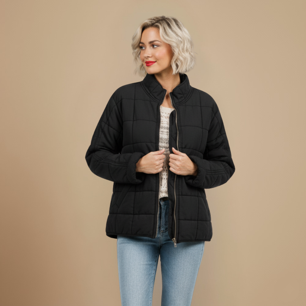 Casual warme katoenen gewatteerde parka voor dames Jelle Jora Mode