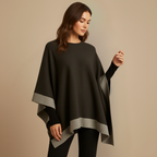 Dames warme patchwork cape Jelle Jora Mode