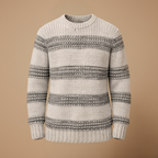 Lichtgewicht rekbare pullover met ronde hals voor heren Jelle Jora Mode