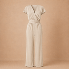 Dames jumpsuit met hoge taille en V-hals Jelle Jora Mode