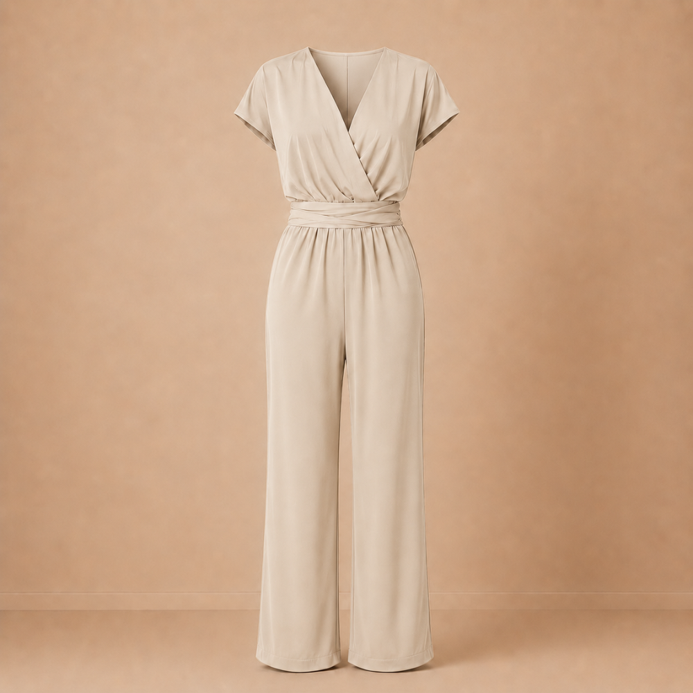 Dames jumpsuit met hoge taille en V-hals Jelle Jora Mode