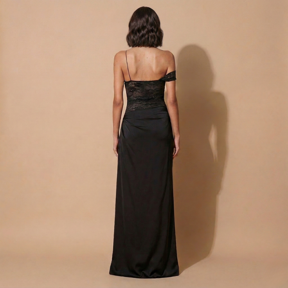 Dames elegante kanten maxi avondjurk Jelle Jora Mode