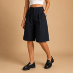 Dames geplooide bermuda-culotte Jelle Jora Mode