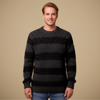 Lichtgewicht rekbare pullover met ronde hals voor heren Jelle Jora Mode