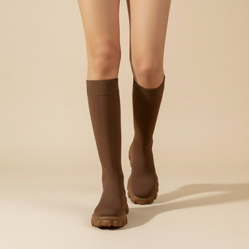 Elastische soklaarzen voor dames met dikke zool Jelle Jora Mode