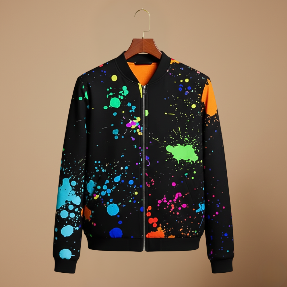 Casual bomberjack met bloemen print Jelle Jora Mode