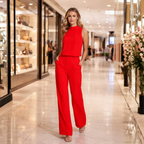 Elegante mouwloze jumpsuit met wijde pijpen Jelle Jora Mode