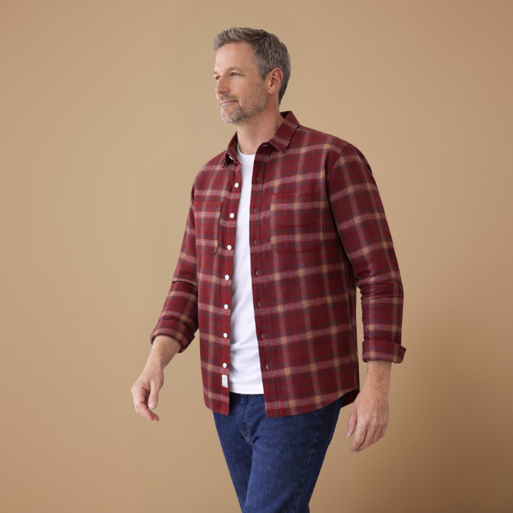 Heren geruit overhemd met lange mouwen en knopen Jelle Jora Mode