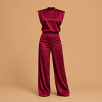 Dames mouwloze jumpsuit met wijde pijpen Jelle Jora Mode