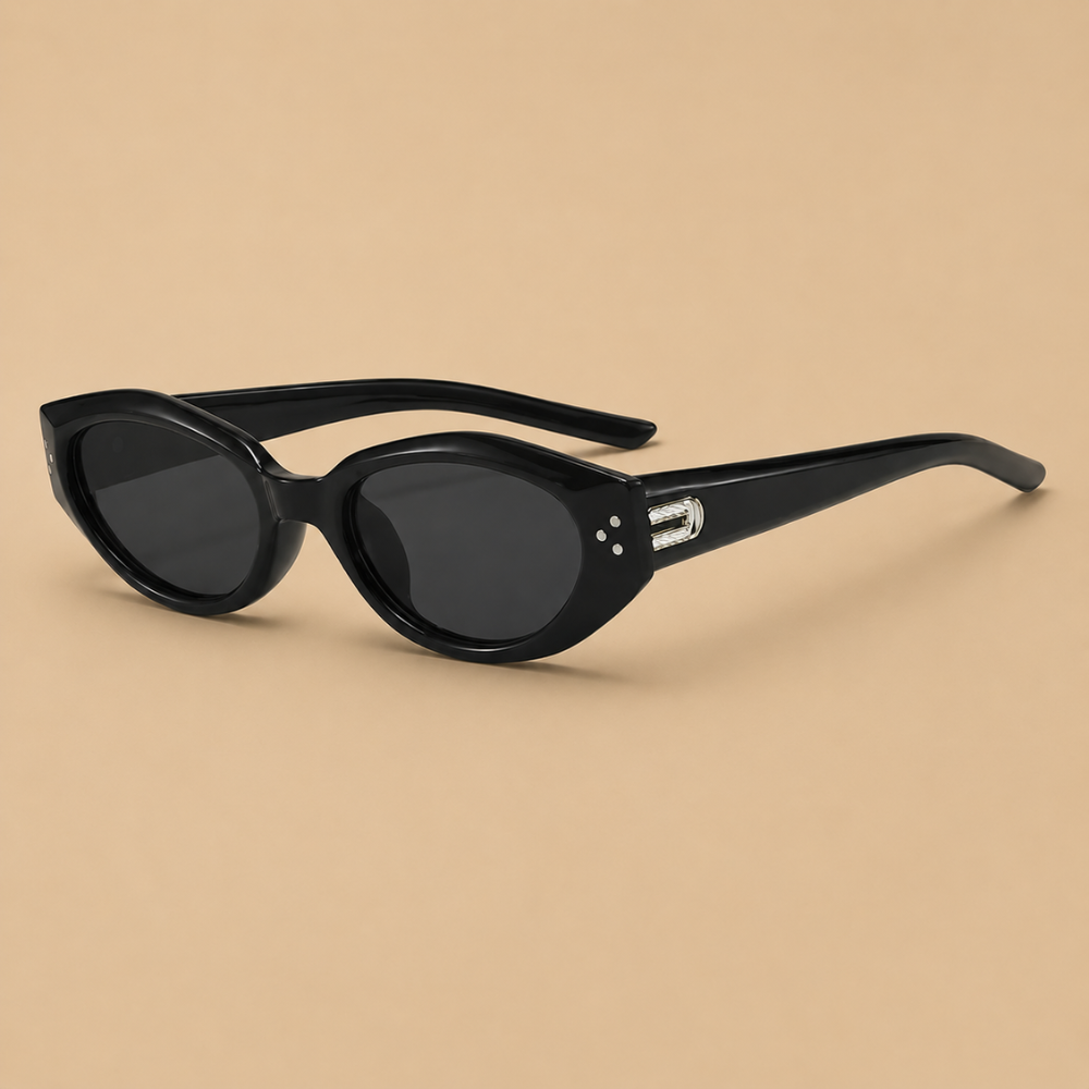 Dames cat-eye-zonnebril met metalen accenten Jelle Jora Mode