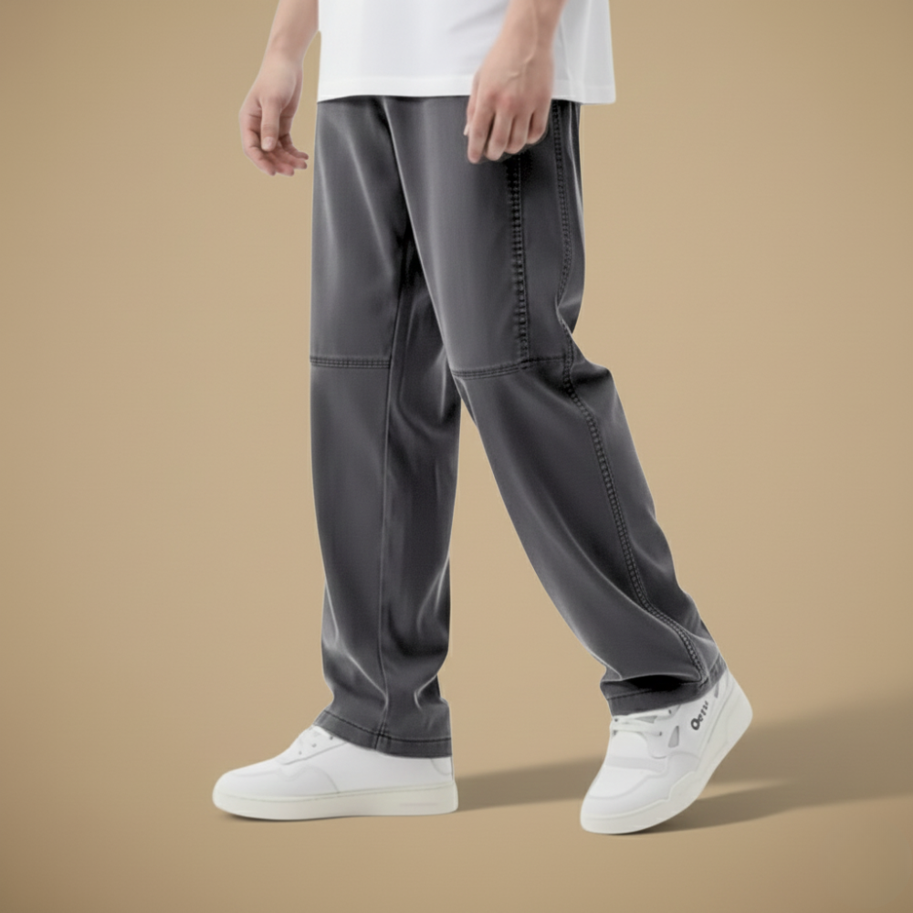 Slim fit geruite rechte broek voor heren Jelle Jora Mode