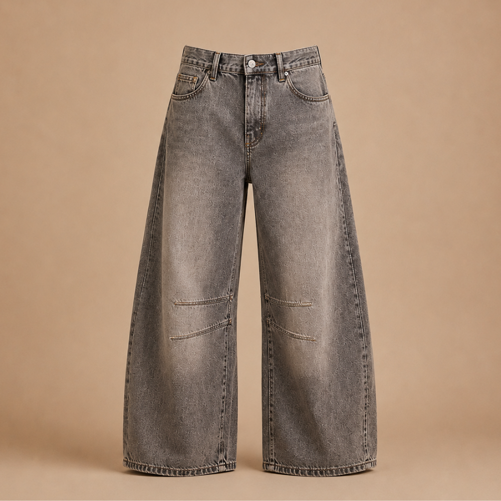 Damesjeans met wijde pijpen van stretchdenim Jelle Jora Mode