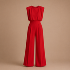 Dames casual jumpsuit met hoge taille en zakken Jelle Jora Mode