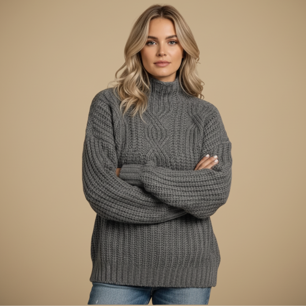 Turtleneck Twist gebreide trui Jelle Jora Mode