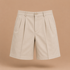 Heren casual short met plooien en middelhoge taille met zakken Jelle Jora Mode