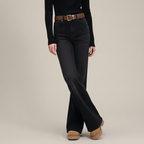 Retro hooggetailleerde denim wijde flared jeans voor dames Jelle Jora Mode