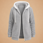 Losvallende fleece jas met capuchon voor dames Jelle Jora Mode