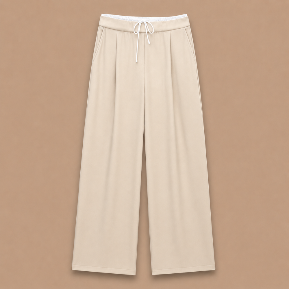 Dames casual broek met elastische tailleband en enkellengte Jelle Jora Mode