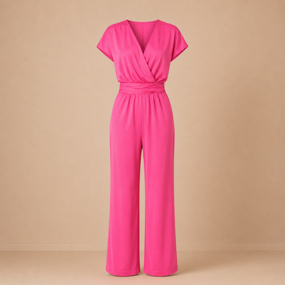 Dames jumpsuit met hoge taille en V-hals Jelle Jora Mode
