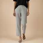 Casual broek met wijde pijpen en knoopsluiting voor dames Jelle Jora Mode