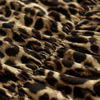 Dames stretchrok met hoge taille en luipaardprint met split Jelle Jora Mode