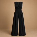 Dames elegante jumpsuit met V-hals en wijde pijpen Jelle Jora Mode