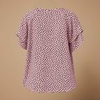 Dames elegante blouse met korte mouwen en print Jelle Jora Mode